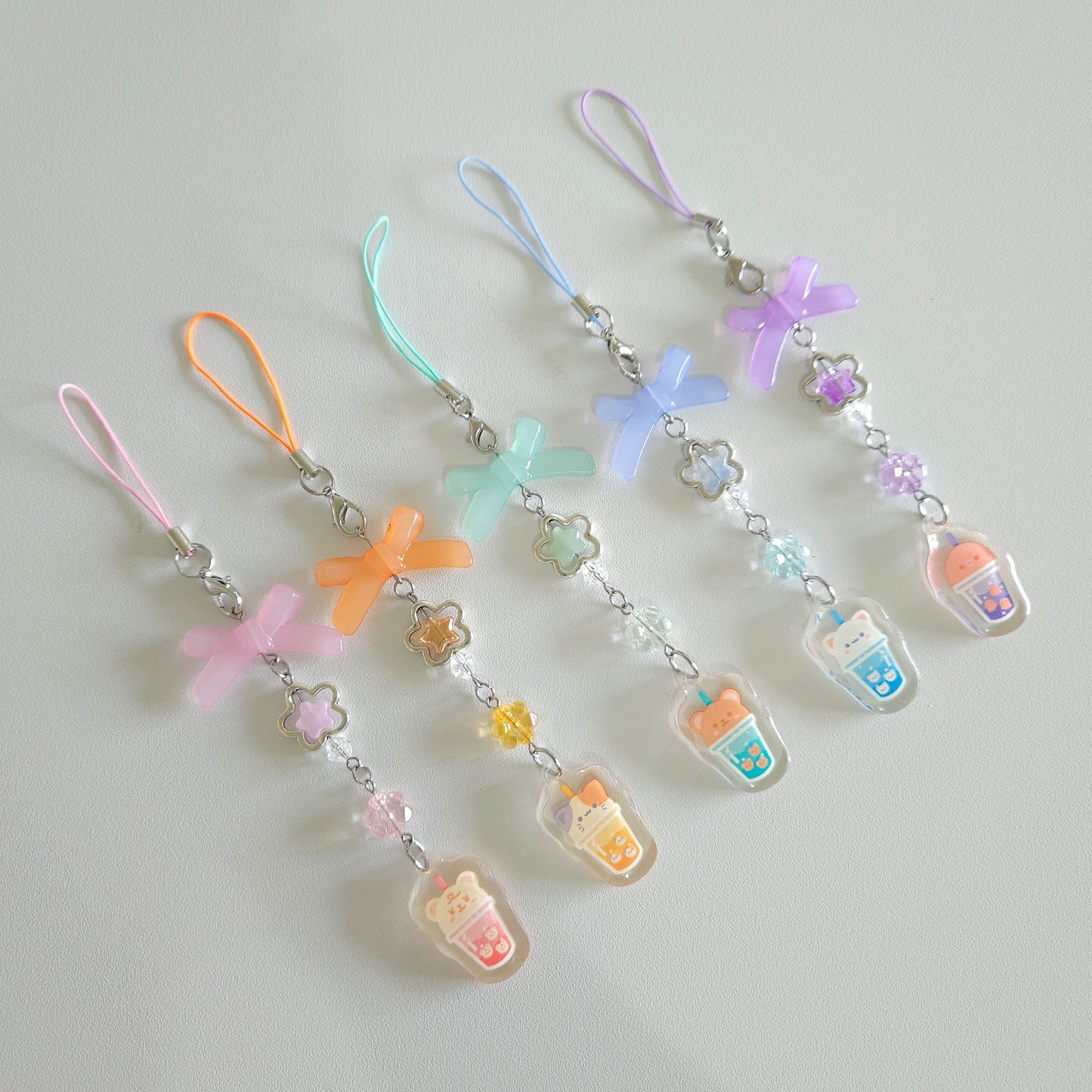 Boba Cups Beaded Phone Charm