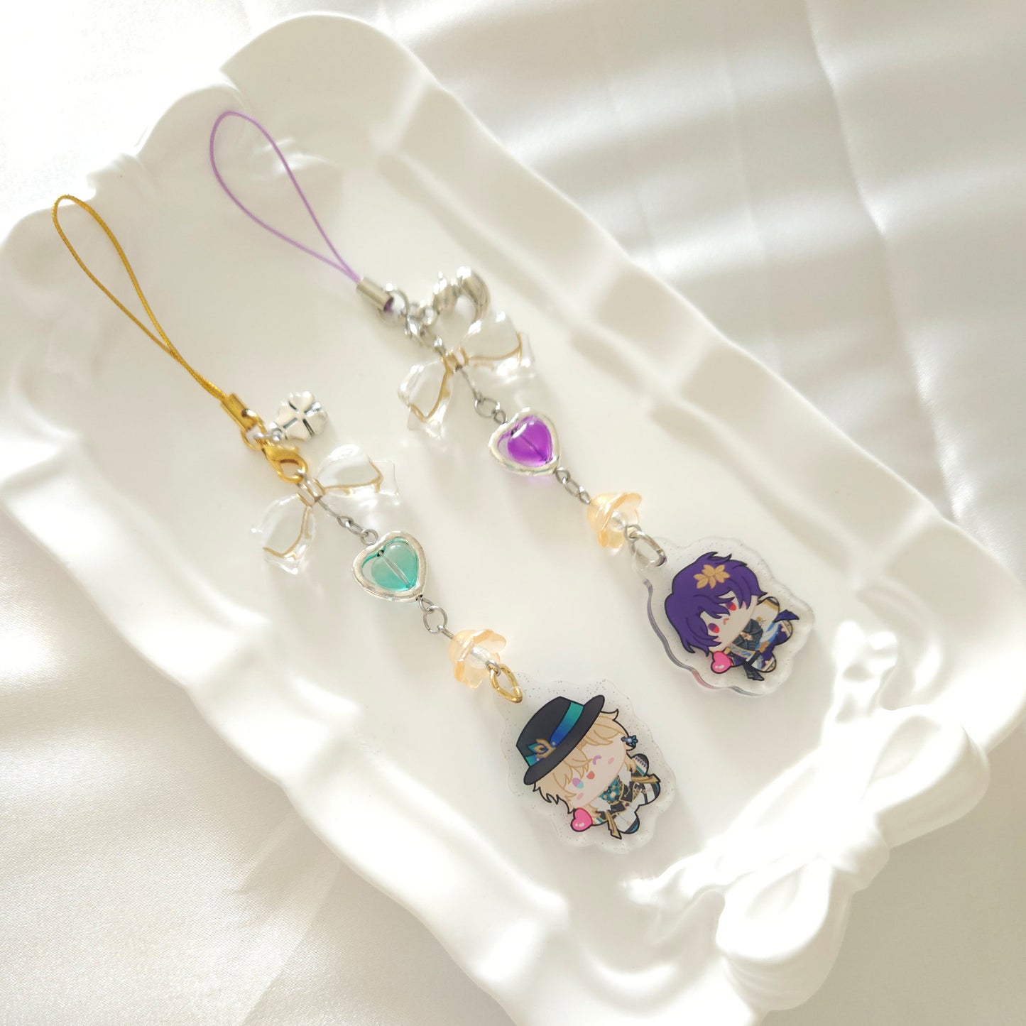 Aventurine & Dr.Ratio Beaded Phone Charm