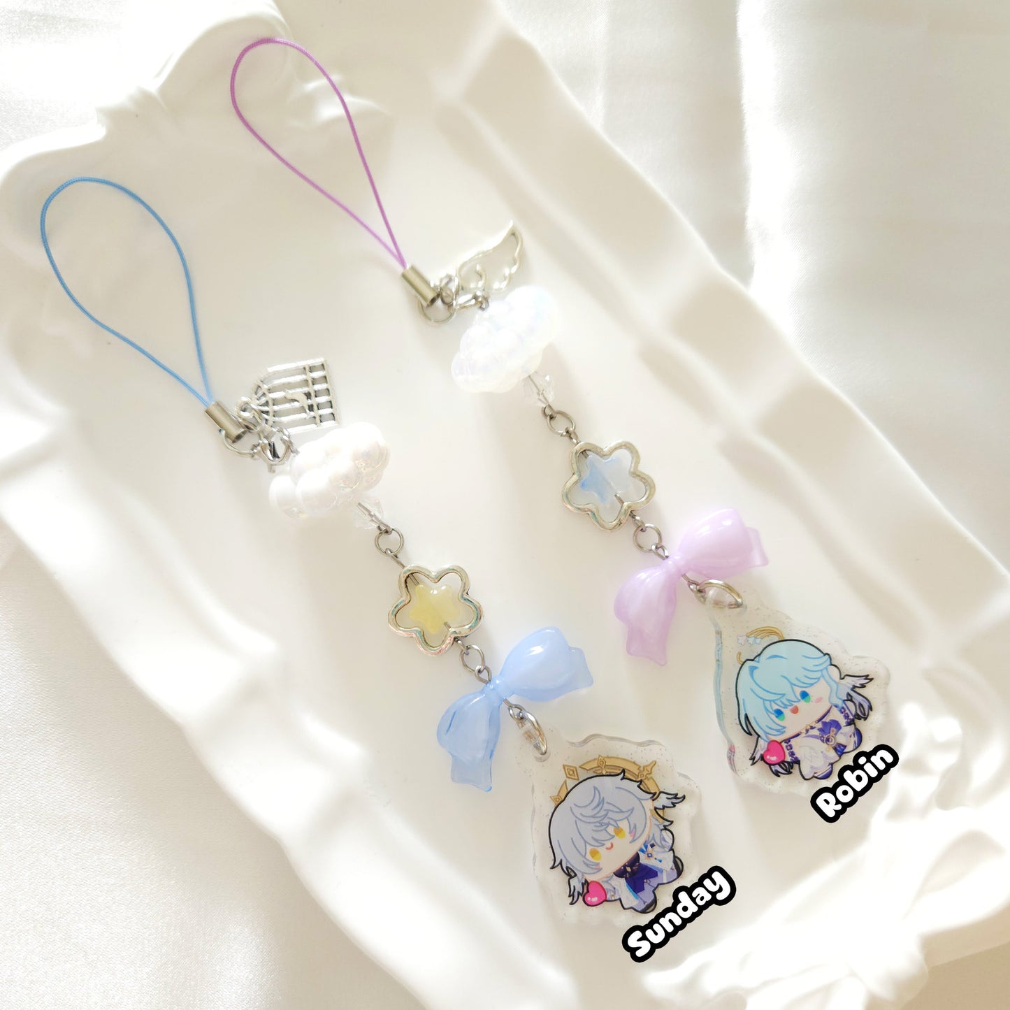 Sunday & Robin Beaded Phone Charm