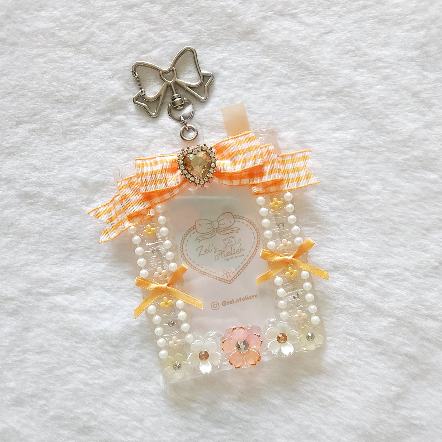 Orange Coquette Keychain Deco Toploader