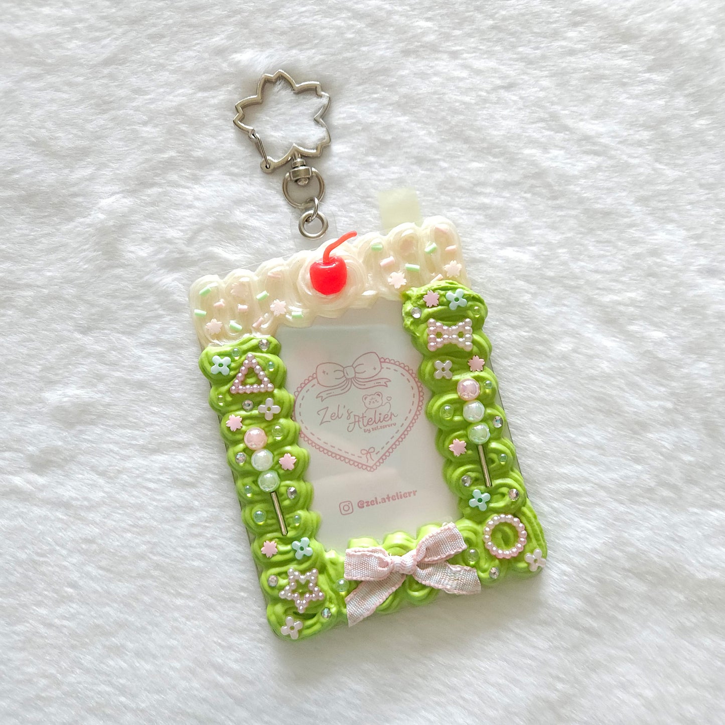 Matcha Cream Soda Keychain Deco Toploader (B-Grade)