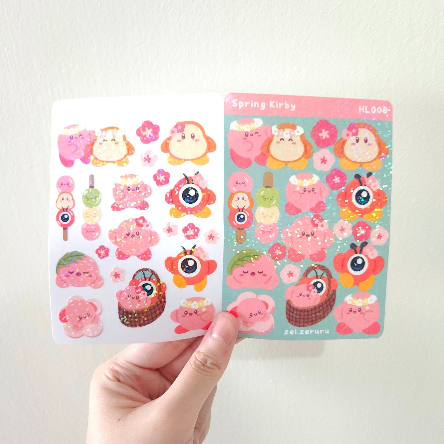 Spring Kirby Sticker Sheet