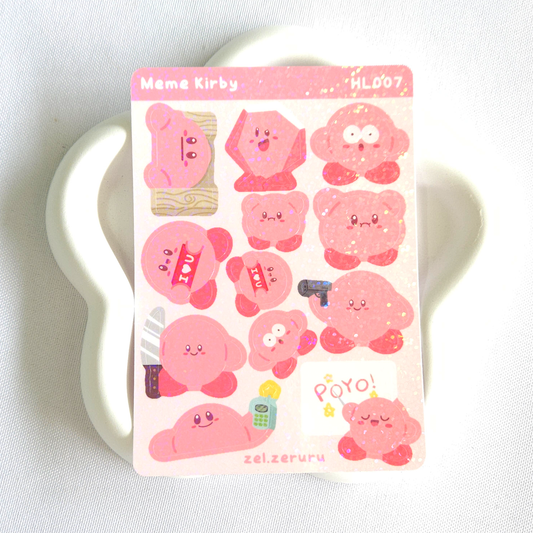 Meme Kirby Sticker Sheet