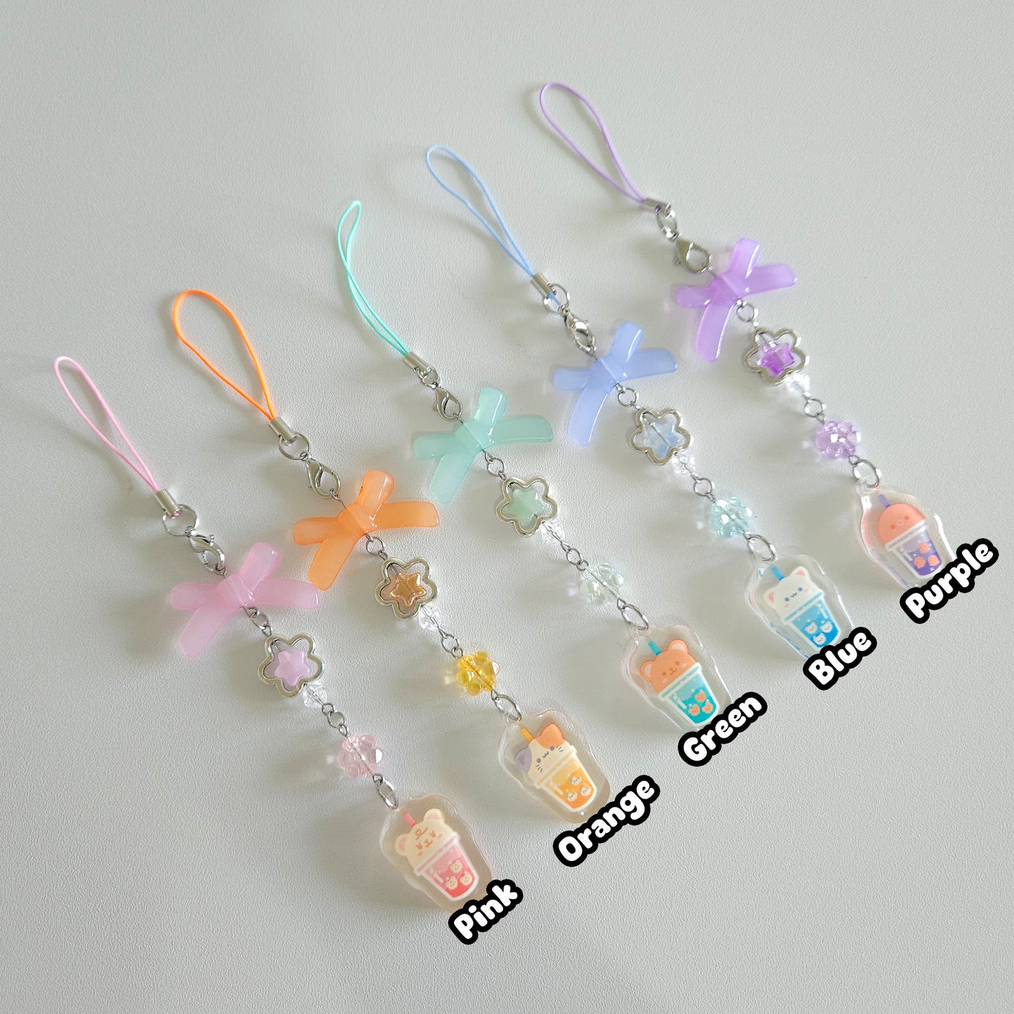 Boba Cups Beaded Phone Charm