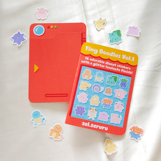 Tiny Doodles Gen 1 PKM Blind Bag sticker pack