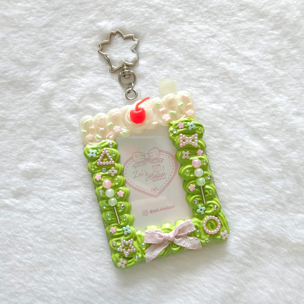 Matcha Cream Soda Keychain Deco Toploader (B-Grade)