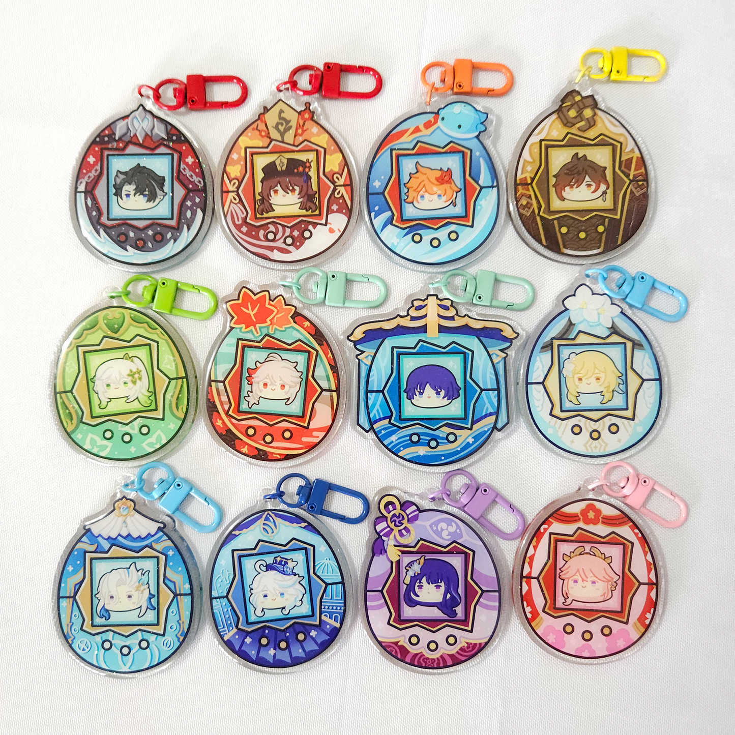 Genshin Tamagotchi Keychains