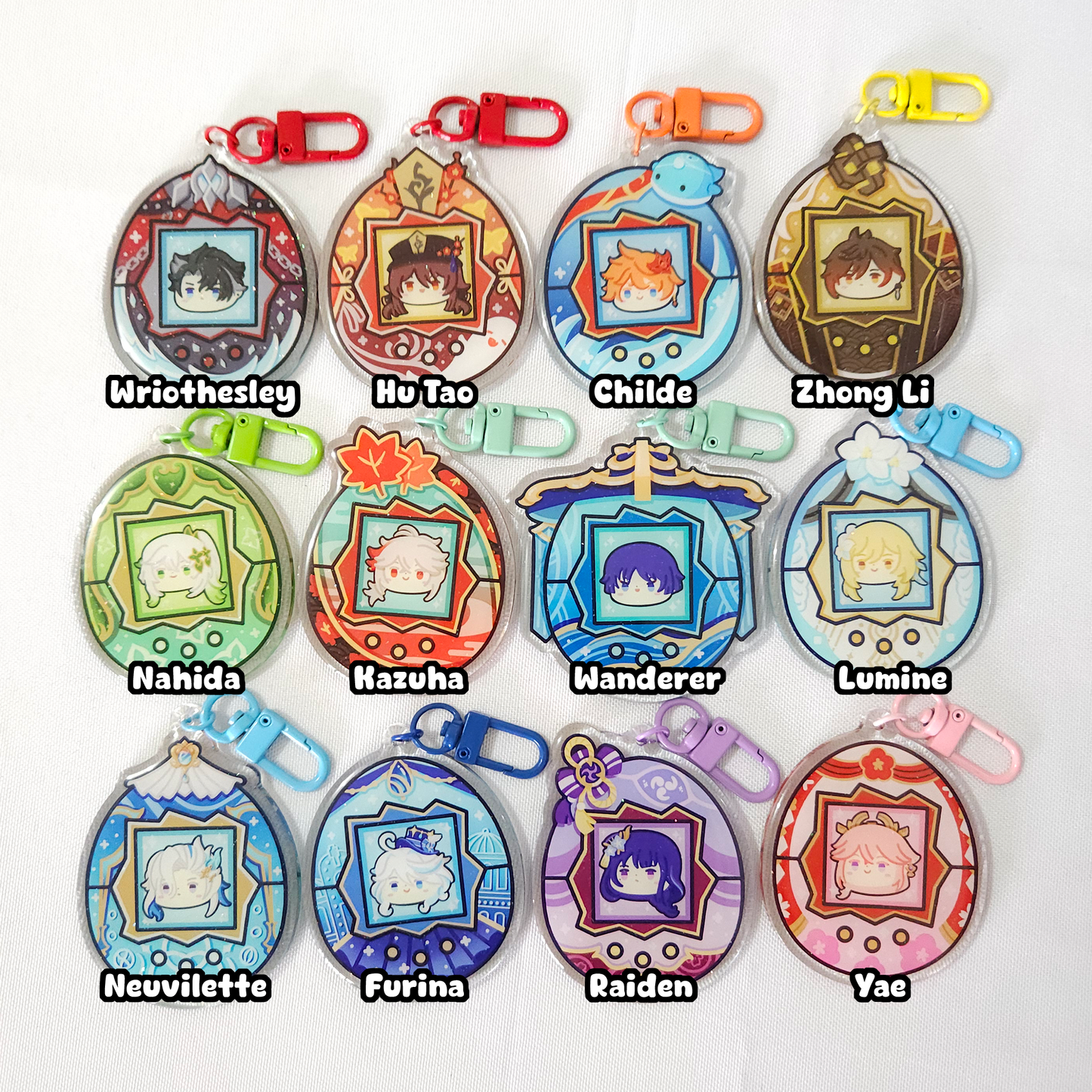 Genshin Tamagotchi Keychains