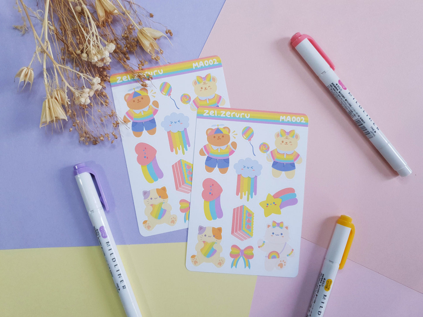 Rainbow Friends Sticker Sheet