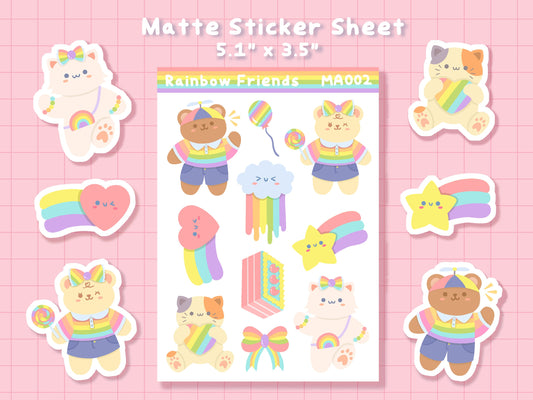 Rainbow Friends Sticker Sheet